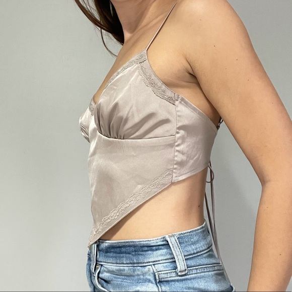 Silk Backless Top - Picture 1 of 5